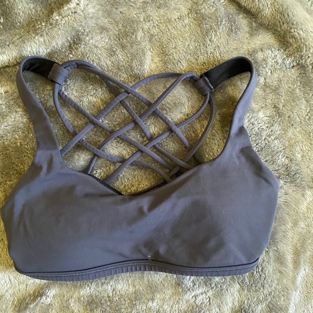 Gray Lululemon sport bra size 2
